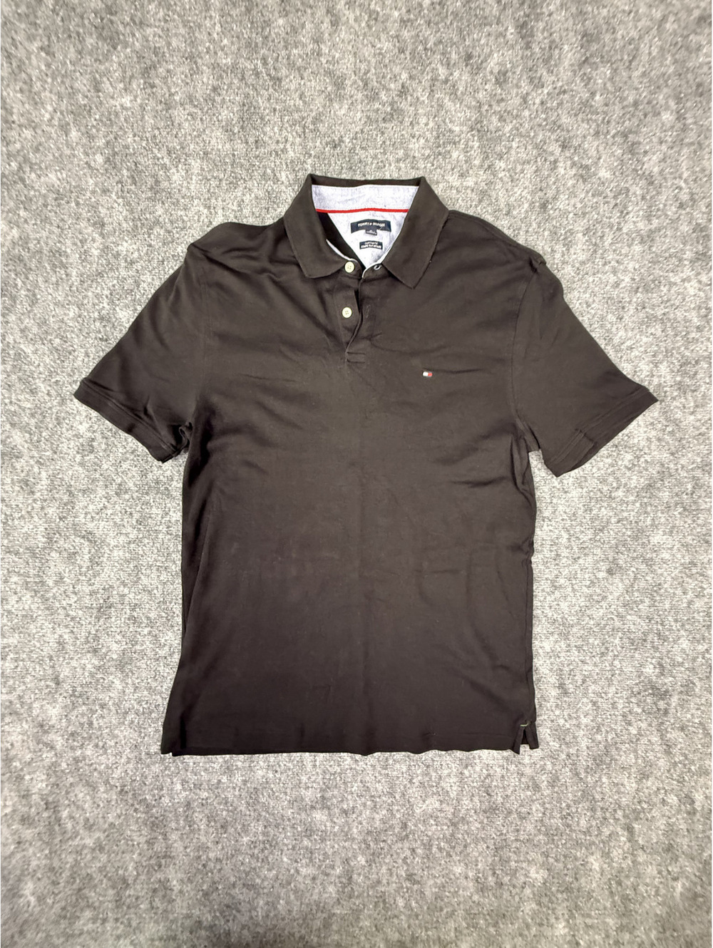 Tommy Hilfiger Men's Black Custom Fit Polo Shirt XL